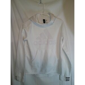 Adidas Hoodie Pullover Sweatshirt‎ Athleisure Activewear White Women's S